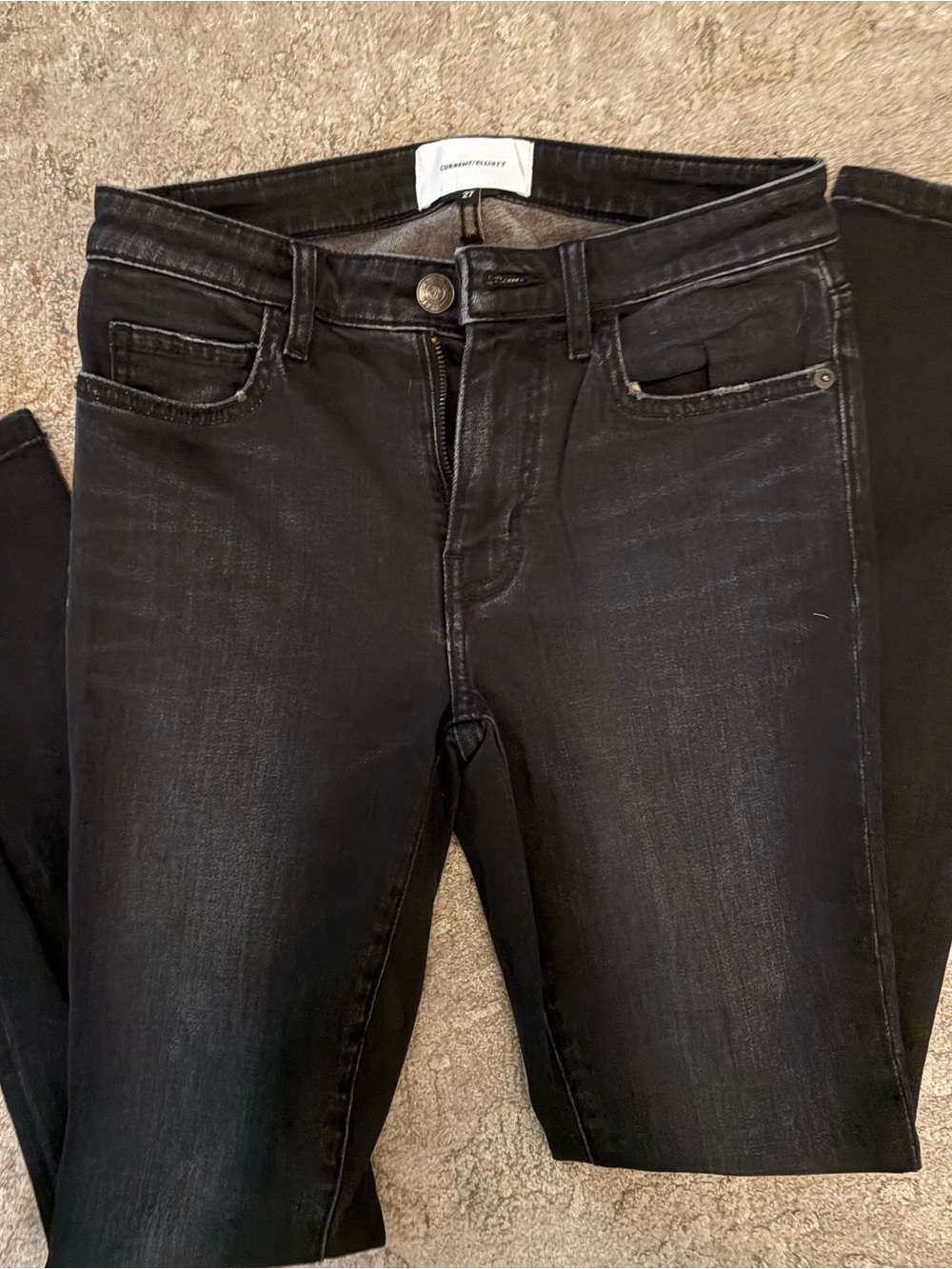 Current Elliott Black Women's Skinny Jeans - Classic High-Rise